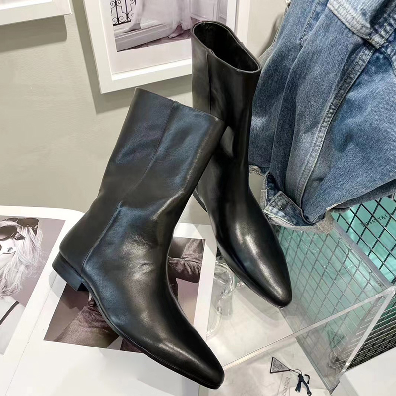 长靴女套筒高筒靴平底时装靴欧货