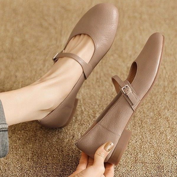 【现货】A188-7法式复古平底单鞋女2026春秋圆头浅口软底玛丽珍鞋,女鞋,玛丽珍鞋,淘宝优惠券,粉丝福利购,淘宝优惠卷