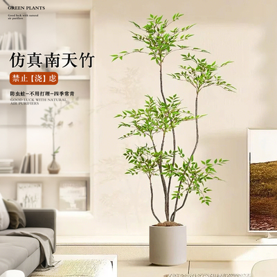 假绿植装饰仿真南天竹室内盆栽