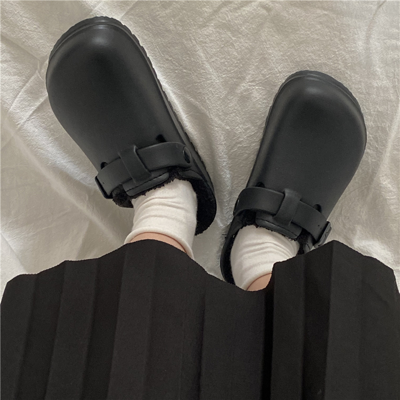 秋冬拖鞋可外穿加绒勃肯拖鞋百搭