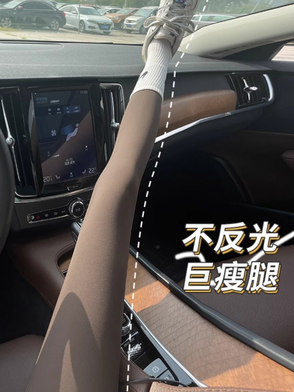 棕色鲨鱼裤女性外套秋冬加天鹅绒磨砂肚子控制臀部提升瘦身腿打底