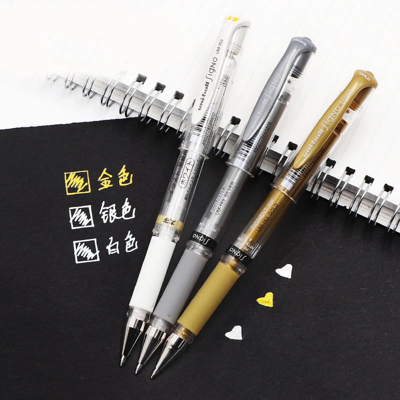 三菱高光白笔黑底写白字美术素描专用绘画笔水彩手账画笔白色笔芯,文具电教/文化用品/商务用品,中性笔,淘宝优惠券,粉丝福利购,淘宝优惠卷