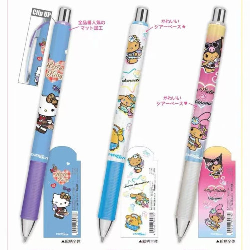 日本Pentel派通新款三丽鸥联名限定kitty自动铅笔小胖鸟幽灵铅0.5