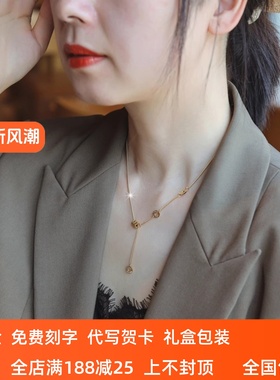 18K金小蛮腰流苏项链女
