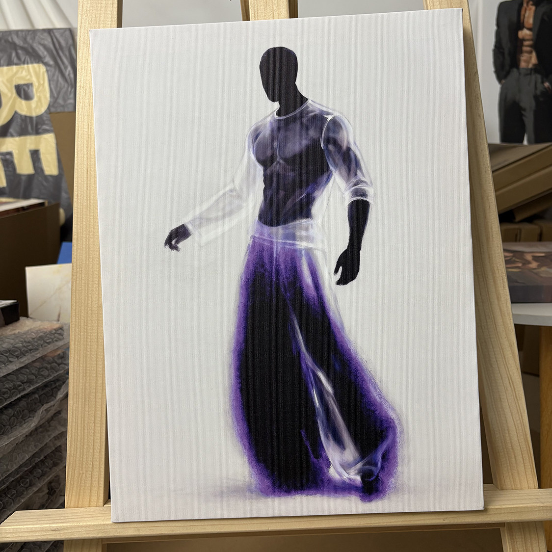 肌肉男舞者装饰画挂画喷绘油画卧室男体工作室艺术玄关男体画框