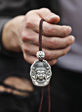 牛年八大守护神男士六字真言足银