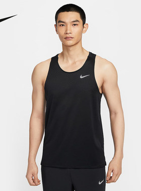 NIKEDRI-FIT ADV男子速干跑步背心夏季透气无袖T恤HV5211-010