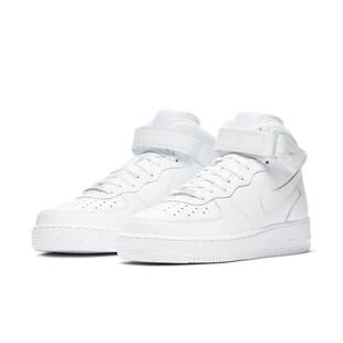Nike Air Force 1 Mid 07 AF1 纯白色 女款 中帮 板鞋 DD9625-100