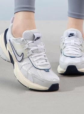 Nike耐克男女V2K Run白灰复古厚底透气老爹鞋跑步鞋FD0736-102