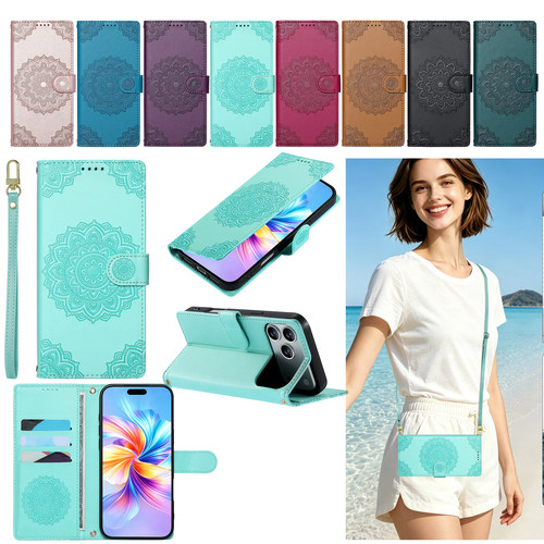 适用红米 Note15/Note12s/Note13Pro/M6/POCO X5 Pro/红米Note 14/14C/F5 Pro 图腾压花 手机套 翻盖 防摔