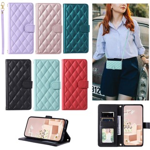 适用三星 A52 千鸟小香风 A35 A55 A37 A54 防摔 皮套 保护套 A16 A57 A53 A56 A36 翻盖式 A17 Galaxy