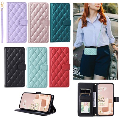 适用三星 Galaxy S26 Ultra/S22 Plus/S25 FE/S24/S24 FE/S24 Ultra/Note20 千鸟小香风 翻盖式皮套 保护套