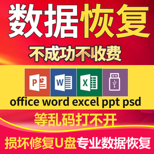 WPS-Excel-Word-PPT修复PDF文档表格U盘乱码损坏删除覆盖文件恢复