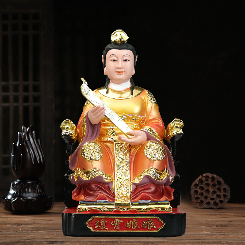 三霄娘娘神像云霄碧霄琼霄摆件树脂彩绘手工三仙姑小佛像居家人物