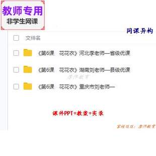 人教版美术二上《花花衣》公开课全套课件教案+PPT+视频教师用