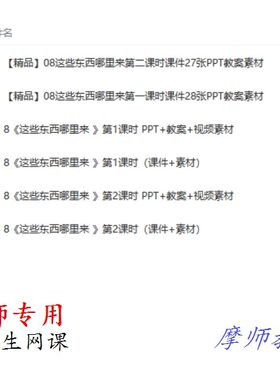 部编人教版道德与法治四下《这些东西哪里来》课件PPT教案素材教
