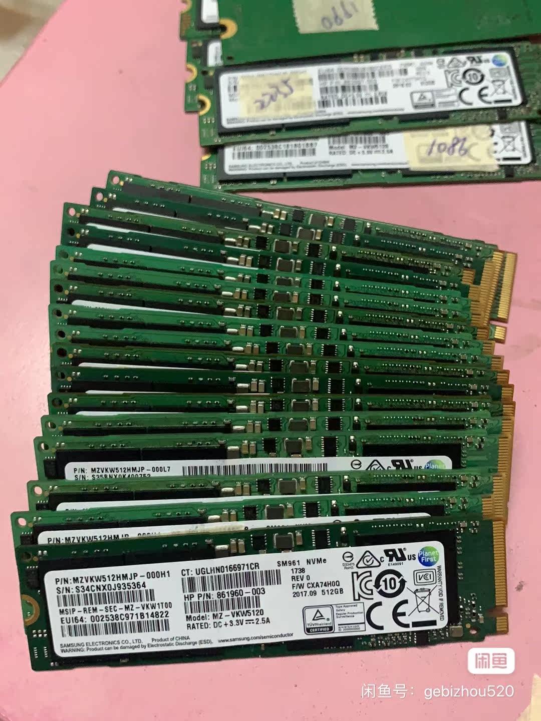 议价(议价）三星SM961 512G固态硬盘，M2 NVME协议，三星元议价图片