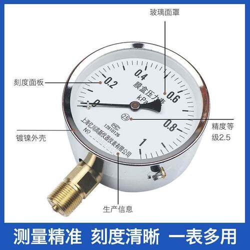 非实价议价议价YE100-100KPA压力表.膜合压力表..天然气压力表.千