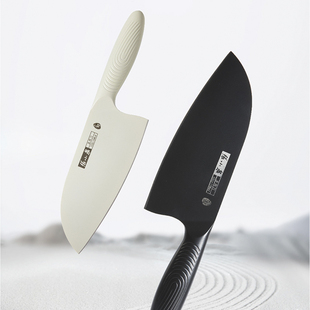 张小泉大师印抗菌菜刀切片钢刀圆头弧形家用厨房多用刀具锋利一体