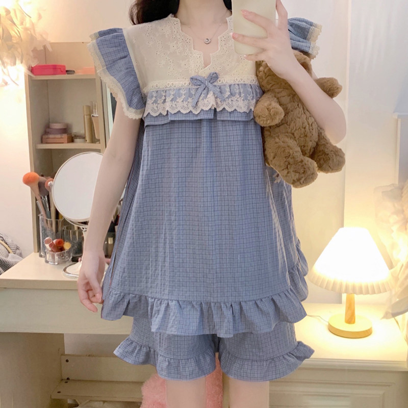 睡衣女款2026新款夏季纯棉套装图片