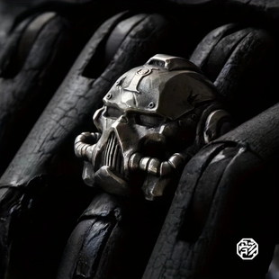 牛头机甲前卫星际战士戒指 无性别男女通用戒暗黑潮流小众指环