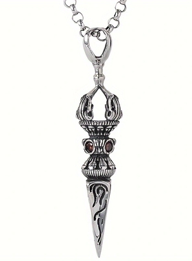 民族风藏式怀旧感降魔金刚杵项链