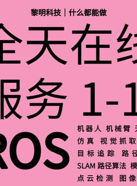 ROS代做代码开发机械臂仿真机器人程序设计指导安装视觉抓取运动