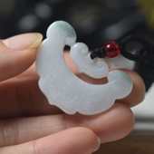 翡翠玉石如意玉牌吊坠 保真送证假一赔三 A货如意锁雕件颈饰挂件