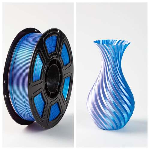 丝绸粉蓝3D打印耗材线材PLA丝绸双色环保线材1.75mm1KG外贸跨境