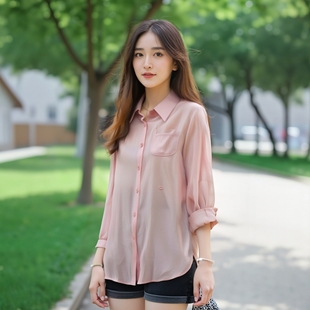 可路莎专柜242382春夏天丝长袖 防晒衣 衬衫
