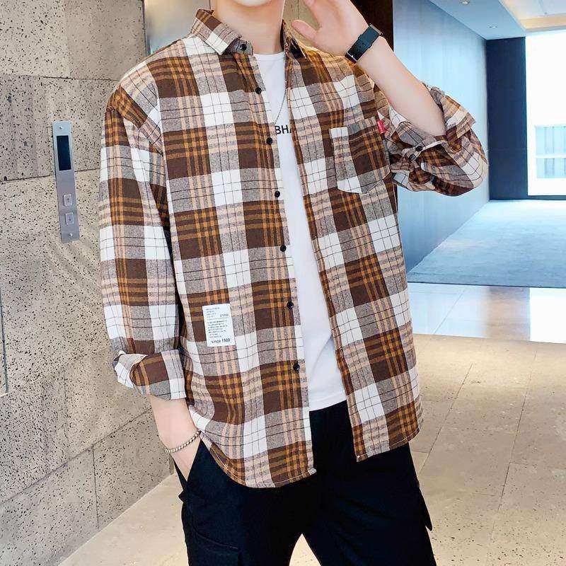 群豪正品高端伟志男士衬衫新款长袖格子潮流休闲韩版时尚百搭上衣,男装,T恤,淘宝优惠券,粉丝福利购,淘宝优惠卷