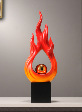红红火火招财摆件火焰装饰玄关电视柜壁龛办公室新店开业乔迁礼品