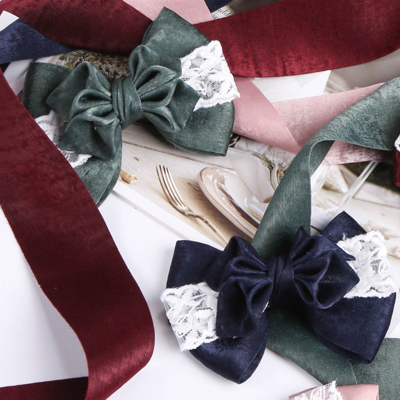 4CM高档哑光雪花纹织带diy蝴蝶结发饰伴手礼盒鞋花衣领包装缎带