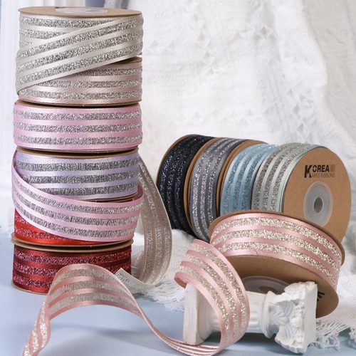 日本闪粉丝带服装diy蝴蝶结织带