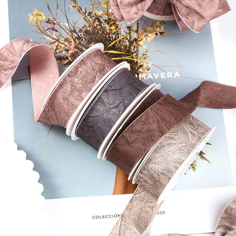 单面印花水墨画丝带手工蝴蝶结鞋花婚礼蛋糕礼盒鲜花花束包装织带