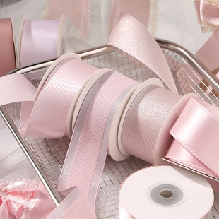 10码加葱丝波浪花边圣诞H洛丽塔织带DIY发饰蝴蝶结闪粉条纹包装带