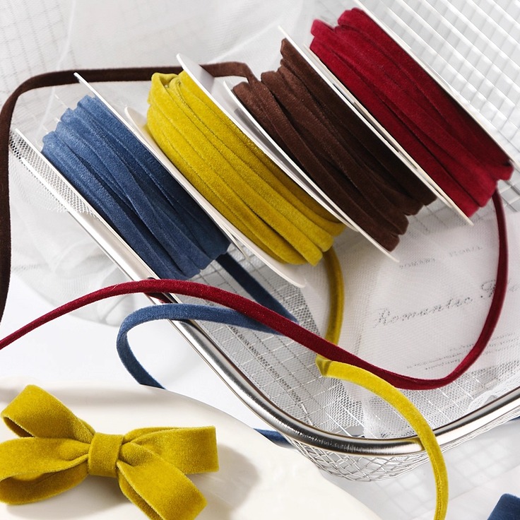 双面绒丝带花束包装礼品烘焙辅料发夹发圈DIY手工蝴蝶结植绒织带