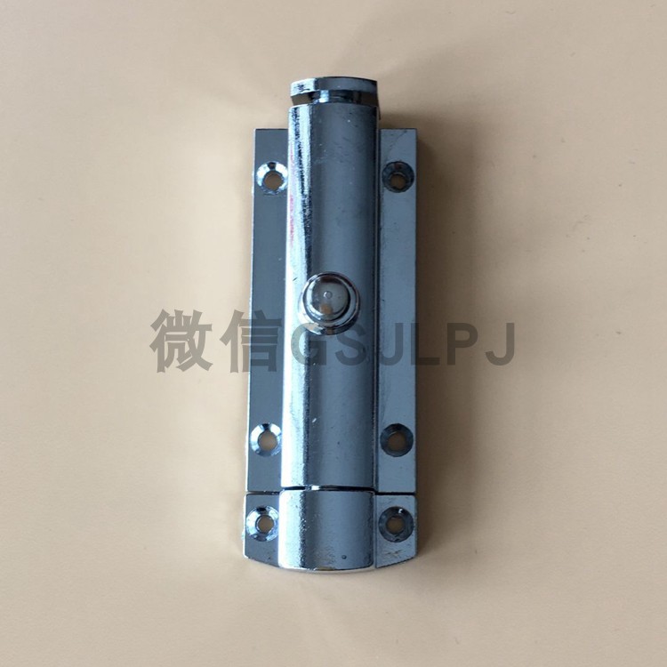 LS406插销 按钮式门窗自动弹簧插销 明装开关门栓防盗插销