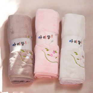 韩国阿里郎木槿花毛巾洗脸巾洁面柔软吸水不掉毛男女通用洗澡面巾