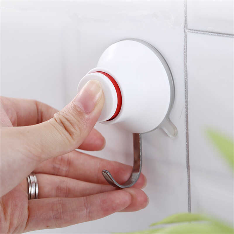 按压式吸壁式免打孔强力吸盘挂钩
