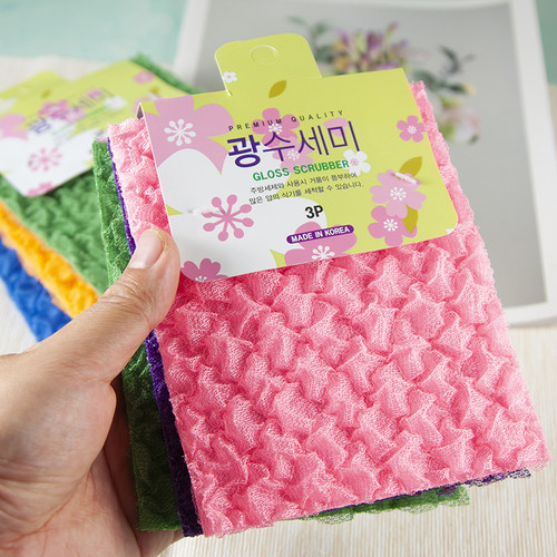 韩国百洁布不沾油泡泡纱洗碗布