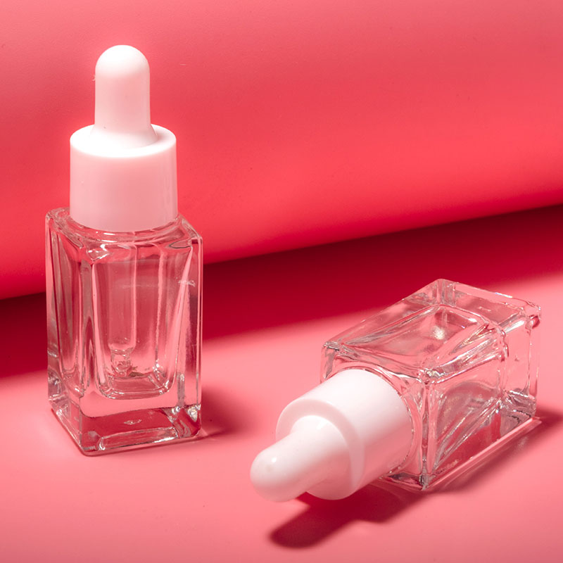 精油瓶空瓶 高档玻璃滴管瓶10ml 精华油分装瓶护肤品小样瓶子方形