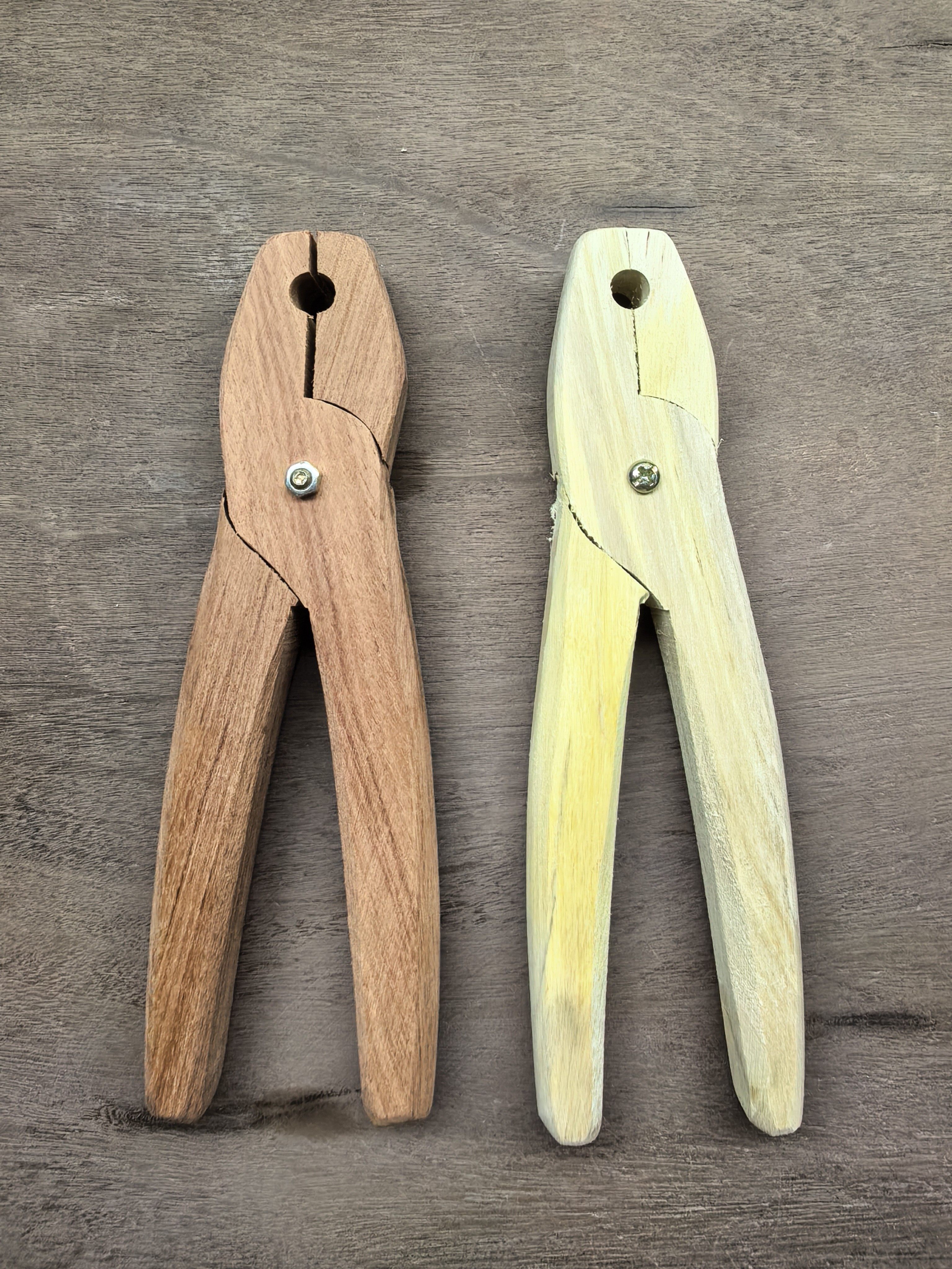 宜兴紫砂壶制作工具，整口用木头老虎钳木夹子普通白檀木巴花加厚