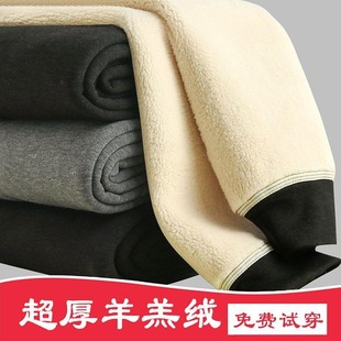 中老年加绒加厚防寒棉裤 保暖裤 宽松大码 打底裤 冬季 高腰棉毛裤 男士