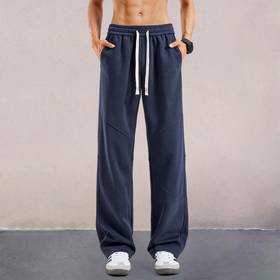 运动裤男秋冬季篮球长裤男士宽松百搭休闲裤潮流加绒直筒美式卫裤