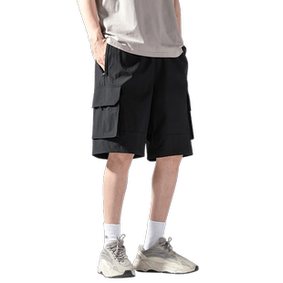 2026新款工装短裤男士夏季冰丝运动裤宽松潮牌男生休闲直筒五分裤