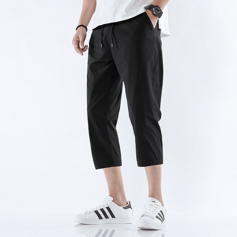 七分裤男夏季宽松短裤直筒休闲裤子夏天薄款运动8八分男士7分裤夏