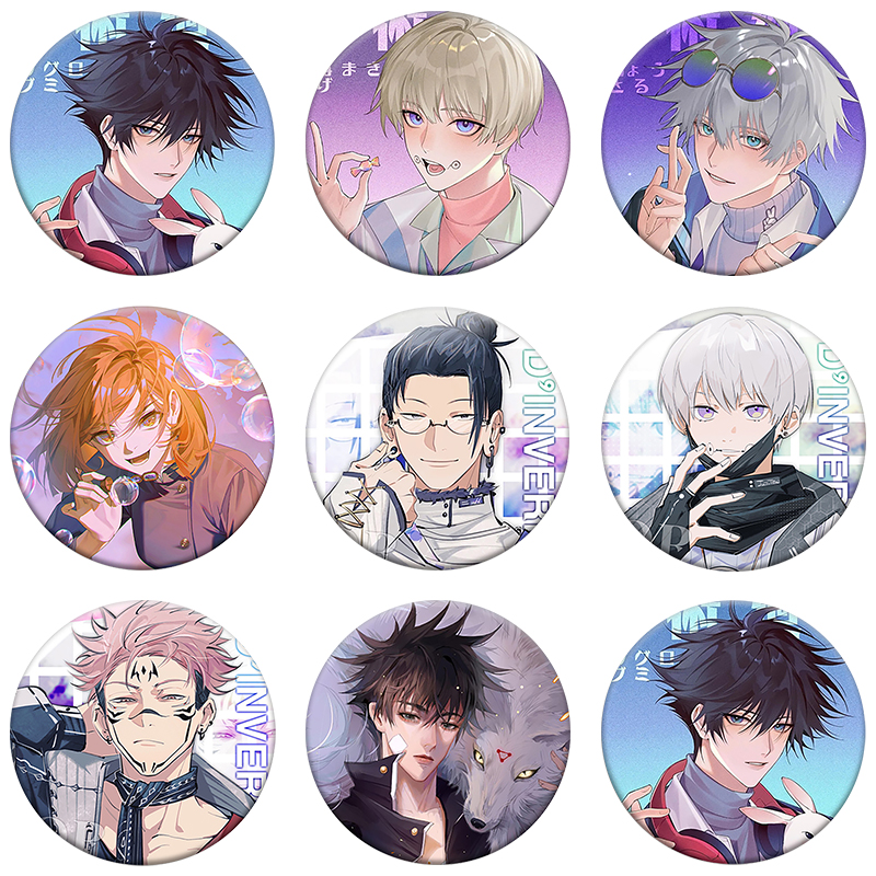 悟甚尔徽章谷子周边伏卷棘镭射咒术胸针黑惠狗铁底吧唧五条挂件