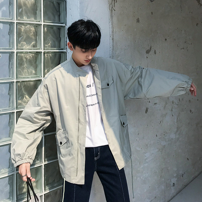 2023春季潮款立领宽松夹克简约韩风大版外套时尚潮款单衣D87P95,男装夹克,星座312B-1