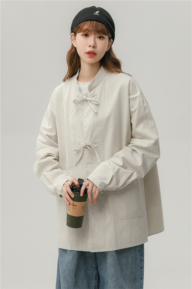 中性风2023秋季新款风纯手工系绳设计休闲宽松外套D788P95,女装短外套,星座312B-1